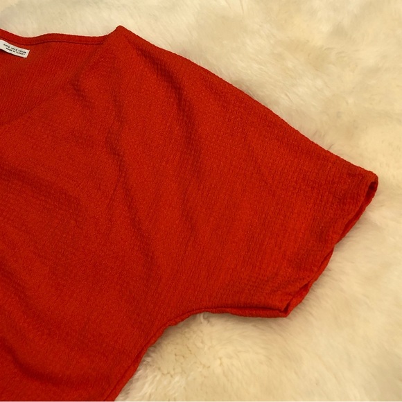 ZARA Bohemian Popping Red Top - Picture 3 of 8